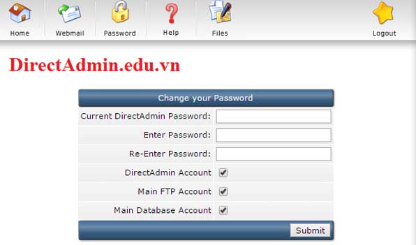 Hướng dẫn đổi mật khẩu tài khoản FTP trong Direct Admin - Modify FTP account